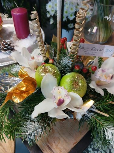 Réalisations compositions florales de Noël