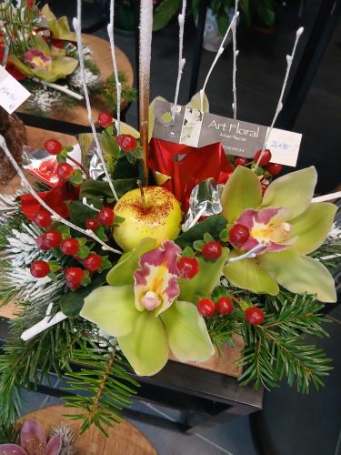 Réalisations compositions florales de Noël