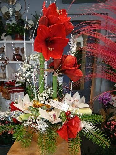 Réalisations compositions florales de Noël