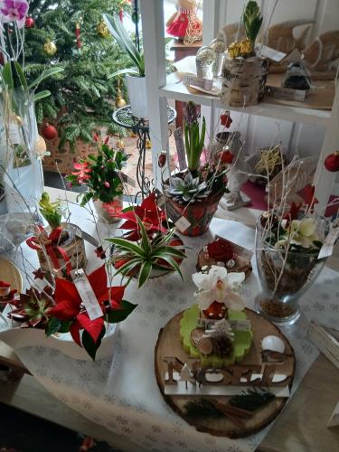 Réalisations compositions florales de Noël