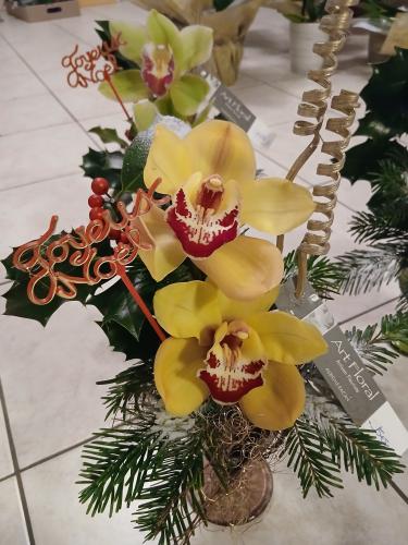 Réalisations compositions florales de Noël